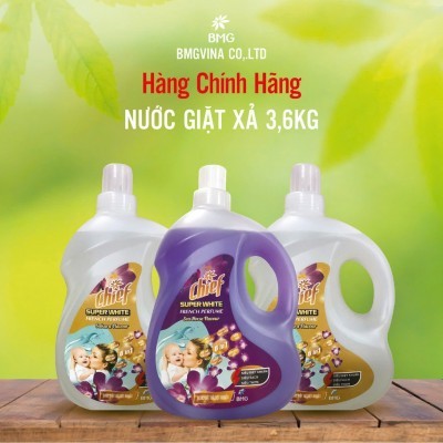 Nước giặt xả Chief Super white  hương Sakura ( Hoa Anh Đào) - 3,6 kg