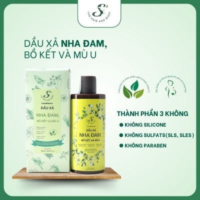 Dầu Xả S The Hair and Body Nha Đam, Bồ kết và Mù U Thamina chai 300g