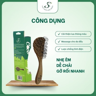 Bộ sản phẩm chăm sóc S’ The Hair And Body Dầu gội Gừng, Dầu xả Nha Đam, Lược Gở Rối Thamina 300ml