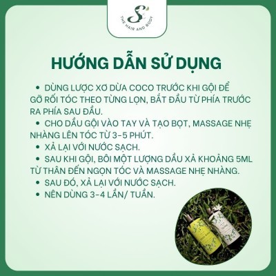 Bộ sản phẩm chăm sóc S’ The Hair And Body Dầu gội Gừng, Dầu xả Nha Đam, Lược Gở Rối Thamina 300ml