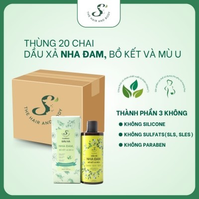 Thùng 20 Chai Dầu Xả Nha Đam, Bồ Kết Và Mù U S’ The Hair And Body 300ML