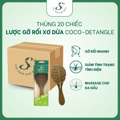 Thùng 20 Chiếc Lược Xơ Dừa Gỡ Rối Coco Detangle S’ The Hair and Body