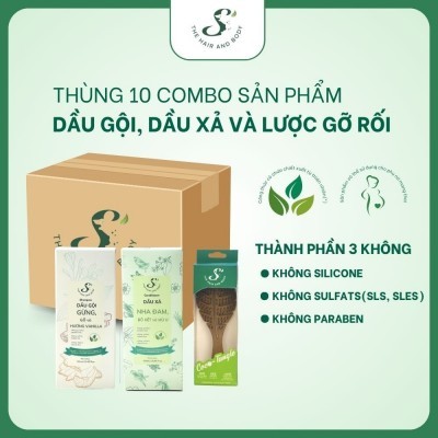 1 Thùng 10 Combo 3 Dầu Gội, Dầu Xả Tặng 10 Lược Gỡ Rối Coco Detangle