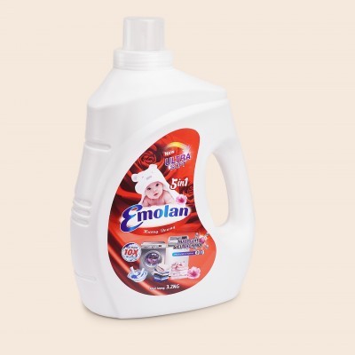 Nước giặt Emolan công nghệ mới đánh bay vết bận mới 5 in 1 hương DOWNY 3.2L -  Thùng 6 can.