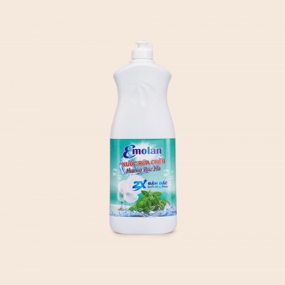 Nước rửa chén Emolan đánh bay dầu mỡ hương BẠC HÀ 800ml -  Thùng 16 can.