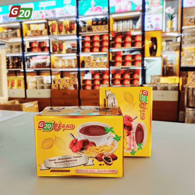 Cacao nhân sâm linh chi - G20 Coffee Buôn Mê Thuột - Hộp 15 gói