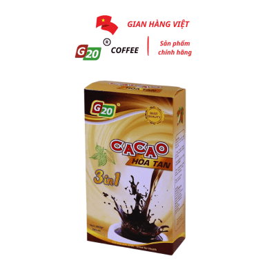 Cacao hòa tan 3in1 - G20 Coffee Buôn Mê Thuột - 300G /Hộp 10 gói