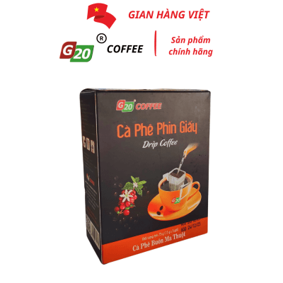 Cà phê phin túi lọc - G20 Coffee Buôn Mê Thuột - Hộp 5 gói