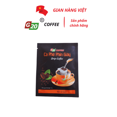 Cà phê phin túi lọc - G20 Coffee Buôn Mê Thuột - Gói 15g