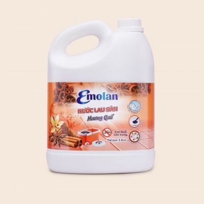 NƯỚC LAU SÀN EMOLAN HƯƠNG QUẾ 3.5L - Thùng 6 can.