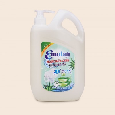 Nước rửa chén Emolan đánh bay dầu mỡ hương LÔ HỘI 2.1L -  Thùng 8 can.