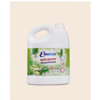 NƯỚC LAU SÀN EMOLAN HƯƠNG CHANH SẢ 3.5L - Thùng 6 can.