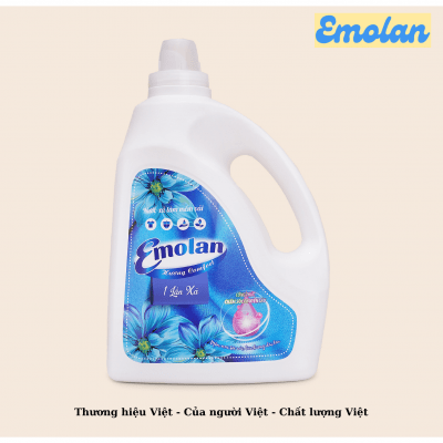 Xả vải Emolan lưu hương 72h hương COMFOR 5L - Thùng 4 can.