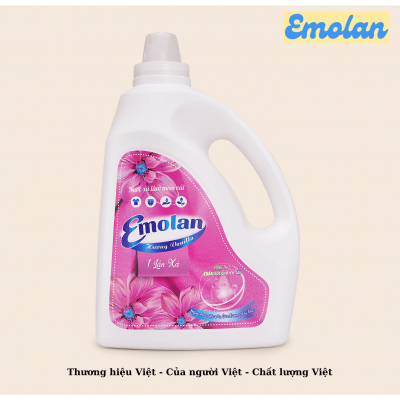 Xả vải Emolan lưu hương 72h hương VANI 5L - Thùng 4 can