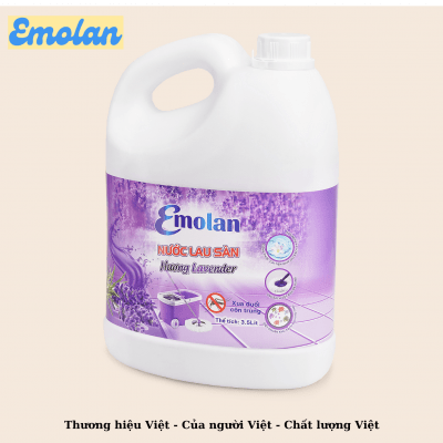 NƯỚC LAU SÀN EMOLAN HƯƠNG LAVENDER 3.5L -  Thùng 6 can.