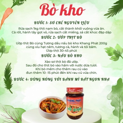 TƯƠNG DẦU  NẤU BÒ KHANG PHÁT  200G - Thùng 60 hủ