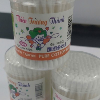 TĂM BÔNG THIÊN TRƯỜNG THÀNH TE CÁN NHỰA HỘP 80 PCS