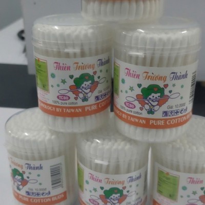 TĂM BÔNG THIÊN TRƯỜNG THÀNH TE CÁN NHỰA HỘP 80 PCS