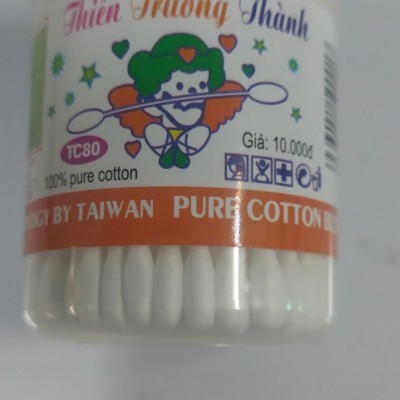 TĂM BÔNG THIÊN TRƯỜNG THÀNH TE CÁN NHỰA HỘP 80 PCS