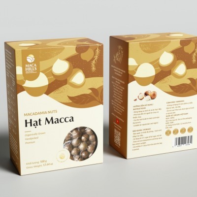 Hạt macca giòn rụm thơm béo tự nhiên (Hạt Mắc Ca Maca Hills) Size Tiny