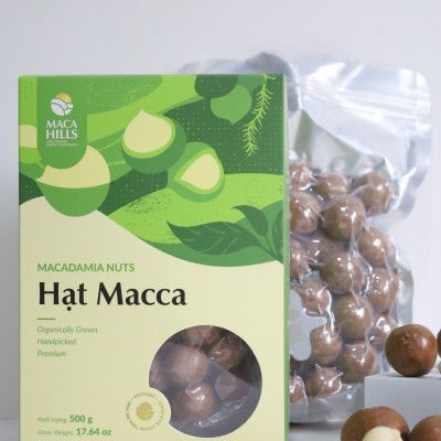 Hạt macca giòn rụm thơm béo tự nhiên (Hạt Mắc Ca Maca Hills) Size Pro