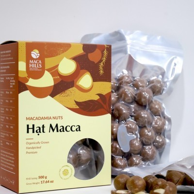 Hạt macca giòn rụm thơm béo tự nhiên (Hạt Mắc Ca Maca Hills) Size Max