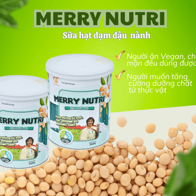 MERRY NUTRI 350g (sữa dinh dưỡng thuần chay đạm đậu nành)