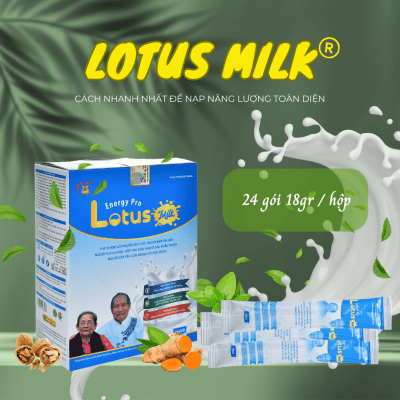 Thực phẩm bổ sung Lotus milk hộp 24 gói x 18g