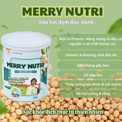 MERRY NUTRI 350g (sữa dinh dưỡng thuần chay đạm đậu nành)