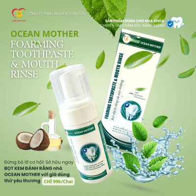 Ocean Mother Foaming toothpaste & Mounth Rinse (100ml) ( Bọt kem đánh răng kiêm súc miệng)