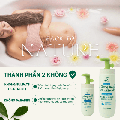 Sữa Tắm Ôlong Và Hoa Trà Trắng 350mL( Tặng Kèm Bông Tắm)