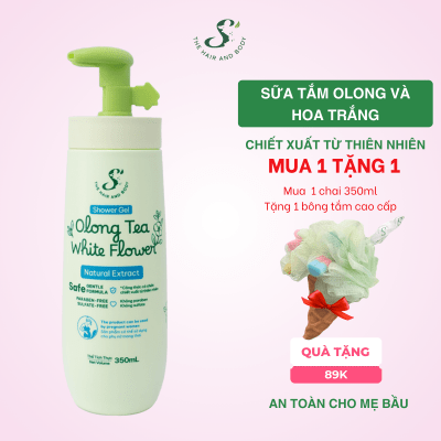 Sữa Tắm Ôlong Và Hoa Trà Trắng 350mL( Tặng Kèm Bông Tắm)