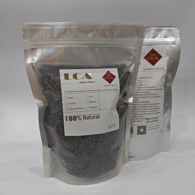 Cà phê hạt rang Robusta nguyên chất Lâm Chấn Âu (500g)