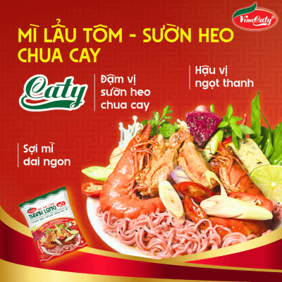 Mì gói thanh Long Đỏ Lẩu tôm sườn heo chua cay 70g