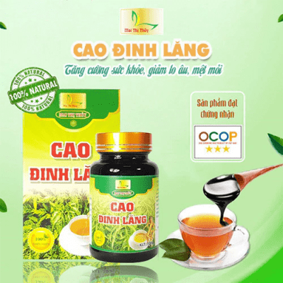 Cao đinh lăng nguyên chất 100gr - Hỗ trợ giảm mệt mỏi, mất ngủ, suy nhược cơ thể