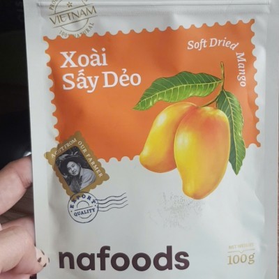 Xoài sấy dẻo không đường Nafoods 100gr 