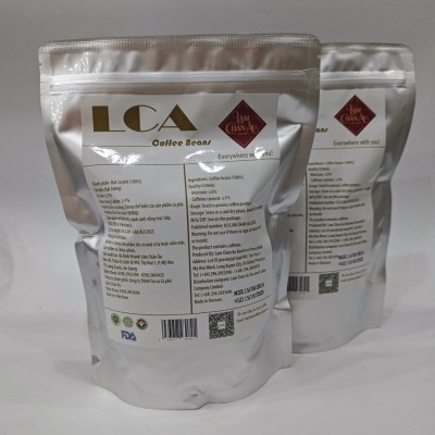 Cà phê hạt rang Robusta nguyên chất Lâm Chấn Âu (500g)