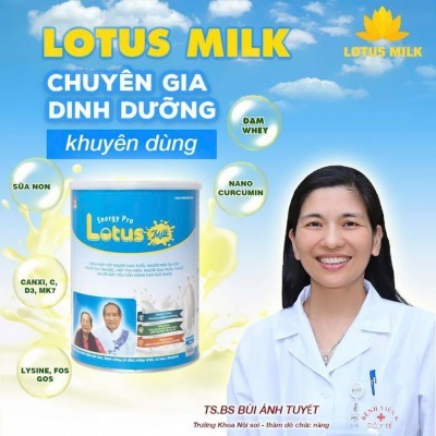 Thực phẩm bổ sung Lotus Milk 900g sữa hoa sen gói bán lẻ 