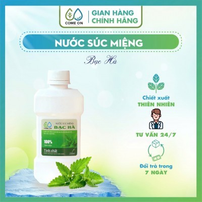 Nước súc miệng Oganic bạc hà Come-on 200ml