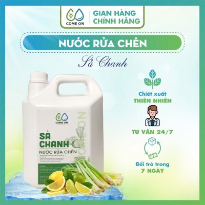 Nước rửa chén sả chanh Oganic Come on- 5000ml - 