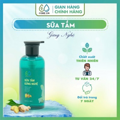 Sữa tắm gừng nghệ tươi Oganic 500ml - Come-on.