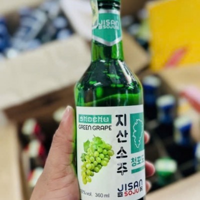 Rượu Jisan Soju (Vị Nho) - 18% vol, 360ml