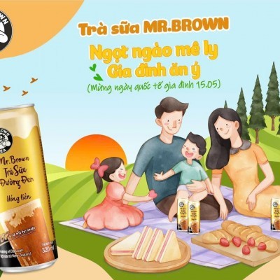 Trà sữa đường đen uống liền Mr Brown 320ml KT