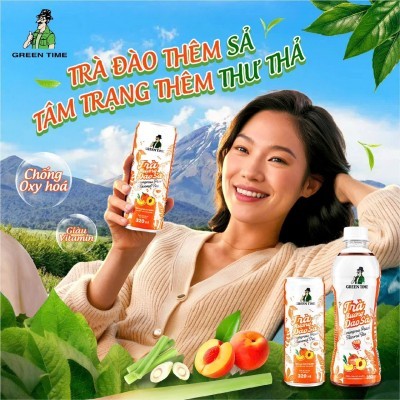 Trà Hương Đào Sả Green Time 320 ml KT