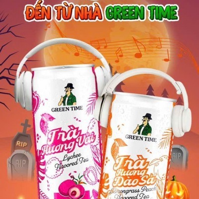 Trà Hương Đào Sả Green Time 320 ml KT