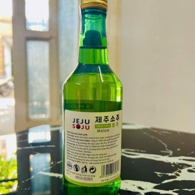 Rượu Jisan Soju (Vị Dưa Lưới) - 18% vol, 360ml