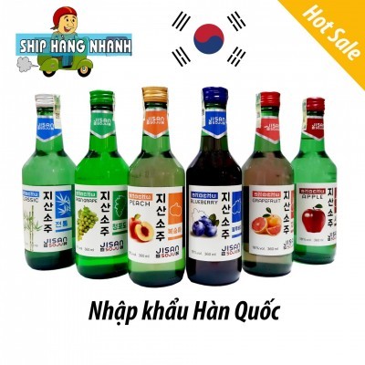 Rượu Jisan Soju  (Vị Bưởi) - 18% vol, 360ml