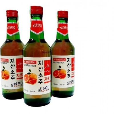 Rượu Jisan Soju  (Vị Bưởi) - 18% vol, 360ml