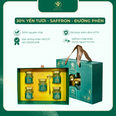 Yến chưng Saffron Đông Quân Thịnh 70ml - set 5 hũ