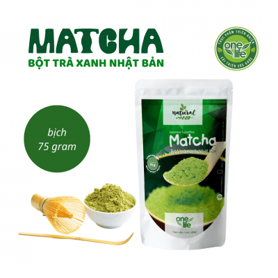 BỘT TRÀ XANH NHẬT BẢN (MATCHA) ONELIFE Bịch 75gr